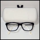 Furla Scilla Eyeglasses Bow Detail Black/white Frames Only 50-16-140 W/elle Case Pre-owned. Price: $29.78.