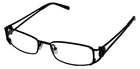 Jones New York Womens Metal Rectangle Eyewear Frame, J462. Black 50MM. Price: $39.99.