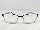Yalea Guler VYA004 COL.0376 54-15-140 Navy/gold Full Rim Eyeglasses Frame &V19 New. Price: $62.00.