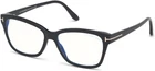 Tom Ford TF5597-F-B 001 Black Plastic Cat Eyeglasses Frame 54-15-140 Pre-owned. Price: $258.00.