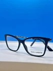 Dolce & Gabbana Dg 3347 501 Black Plastic Gold Metal Rectangle Eyeglasses 54MM New. Price: $125.95.