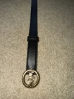 Coach Black Leather Women's Belt Gold Horse Carriage Buckle Designer Pre-owned. Price: $39.99.