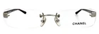 New Chanel 2028 147 55MM Silver Cc Cocomark Rimless Eyeglasses Frames Italy. Price: $395.00.