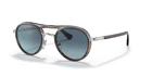Persol Sunglasses Unisex Round Small PO2485S 1147Q8 Striped Grey Gradient 48MM New. Price: $323.75.