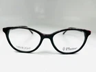Thin & Light Plume Black Robin Eyeglasses With Colorful Brow Accent 50/16/140 New. Price: $19.95.