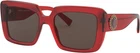 Versace VE4384B 528073 Woman Sunglasses Transparent Red Frame, Dark Brown... New. Price: $149.99.