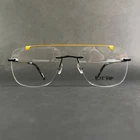 Rey Eyeglasses Frames JF2852 0050 Black Yellow Square Rimless 54-19-145 New. Price: $299.99.