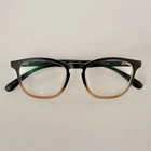 Zenni Square Ombre Brown Fade Adult Eyeglasses Lightweight Acetate Frames Only Pre-owned. Price: $18.00.