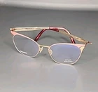 Cateye Ovvo Optics 3936 14K Gold Coral Handmade Titanium Eyeglasses 51/18/135 New. Price: $229.95.