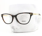Versace Eyeglasses 3309 108 Gloss Brown Havana On Gold 54MM With Case New. Price: $145.00.