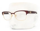 Gucci Eyeglasses Gg 0751O 003 Satin Burgundy Dark Red Gold 49MM No Case New. Price: $108.50.
