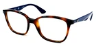Ray-ban RB7066 5585 Brown Tortoise/navy Blue Eyeglasses Frame 52-17-140 Pre-owned. Price: $64.00.