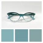 Ogi Evolution Optical Eyeglasses Frames Teal Green/aqua Gradient Made In Japan Pre-owned. Price: $39.00.