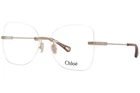 Chloe CH0136O 002 Eyeglasses Frame Women's Gold Rimless Butterfly Shape 57MM New. Price: $209.95.