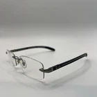 Ray-ban RB8402 2502 Eyeglasses Rimless Carbon Fiber Black Frames 52-17-140 Italy Pre-owned. Price: $54.98.