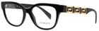 Versace 3338 GB1 Black Womens Cat Full Rim Eyeglasses 52-18-140 B:40 New. Price: $94.99.