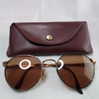 Brooks Brothers Bb 101-S Sunglasses Gold Round Brown Lens Italy W/ Case Pre-owned. Price: $34.99.