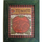 Country Charm Framed Tomato Seed Print Green Wooden W/glass 10.5"X12.5" New. Price: $26.99.