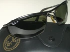 62MM Ray Ban RB3119 006/48 Olympian Black Polarized Crystal Flex Wrap Sunglasses Pre-owned. Price: $499.99.