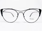 New Prada VPR58V 264-1O1 Womens Eyeglasses Frames Black Round Designer 53/19 140. Price: $199.99.