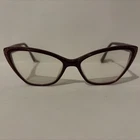Womens Seraphin Burgundy Starlight Cat Eyeglasses Frames 54-17-140 Japan Made Pre-owned. Price: $49.00.