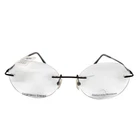 Naturally Rimless Stainless Steel Oval Eyeglasses Brown Frame Size 50-17-135 New. Price: $16.19.
