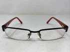 Emporio Armani Ea 1006 3014 53-17-140 Black/red Half Rim Eyeglasses Frame K367 Pre-owned. Price: $40.00.