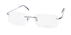 New Charmant 29126 Glasses Rectangular Mens Titanium Blue Rimless 55-19-145. Price: $97.95.
