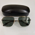 Coach Shiny Light Gold Pilot Men's Sunglasses HC7084 900571 Scratched Lenses Pre-owned. Price: $34.95.