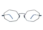 Fiction Eyeglasses Frames Ring Blue Heptagonal L.a.eyeworks 54-17-140 New. Price: $249.99.