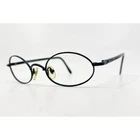 Giorgio Armani Women Oval Black Metal Eyeglasses Frame Made In Italy 48-20-140 Pre-owned. Price: $31.99.