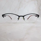 Tura Eyeglasses Frame Women's Polished Black Metal Half Rim Cat 50-17-135 Pre-owned. Price: $28.79.