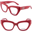 Balenciaga Angular Red Silver Logo Eyeglass 50M BB0238O Optical Frame 003 New. Price: $225.62.