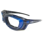 Uvex Safety Goggles Eyeglasses Frames SW09 Black Blue Square Z87-2 56-21-127 New. Price: $66.29.