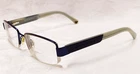 Emporio Armani EA1001 3018 Eyeglass Frames Green Rectangular Half Rim 54-17-135 Pre-owned. Price: $24.00.