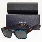 Prada Sunglasses Teal Green Brown Red Havana Square PR15YV Vpr 06Z-1O1 54MM Pre-owned. Price: $196.68.