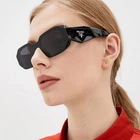 Prada 17WS 1AB5S0 Black Dark Grey Women's Sunglasses New. Price: $240.00.
