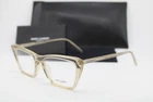 New Saint Laurent SL737 Mica Thin Opt 005 Clear Brown Authentic Eyeglasses 54-16. Price: $177.65.