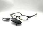 Ogi Eyeglasses A7069 Col 106 Black Green Frames Clear Lens 43-19-140 Clip On Pre-owned. Price: $39.00.
