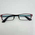Prodesign Denmark Womens Eyeglasses Frames 4118 C.4121 Red Teal Rect 50-17-135 Pre-owned. Price: $59.95.