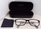 Coach 6052 5214 Fannie Black White Sig Eyeglasses Frame 52*16*135 With Case Pre-owned. Price: $19.99.