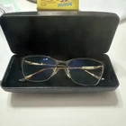 Versace Italy 1218 1344 53-17-140 Black/gold Half Rim Eyeglasses Frame L90 X8 Pre-owned. Price: $53.00.