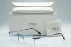 New Fred Fg 50012U 006 Dark Silver Rimless Authentic Eyeglasses Frames 56-18. Price: $254.99.