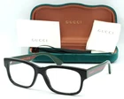 Gucci GG0343O 001 Shiny Black/green Red Stripe Temple Authentic Eyeglasses 53-18 New. Price: $280.00.