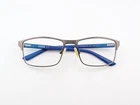 Puma Eyeglasses, Frames Only, PE00270C0S 001, 56-18-140, Metal, Gunmetal/blue Pre-owned. Price: $34.99.