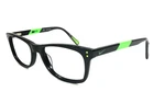 Nike Kids Eyeglasses Frames 5538 001 Matte Black Green Rectangle 49-17-135 New. Price: $52.79.