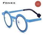 Fonex Titanium Frame Women Round Eyeglasses F85821 New. Price: $29.99.