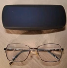 Escada Eyeglasses Frames VESB64 COL.0492 Blue/gold Rectangular Crystals -135 Pre-owned. Price: $33.98.