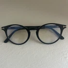 Tom Ford TF5557-B 001 48-21 145 Eyeglasses Black Round New. Price: $199.00.