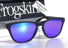 New Oakley Frogskins Matte Black Prizm Violet Lens Sunglass 9508-04. Price: $124.88.